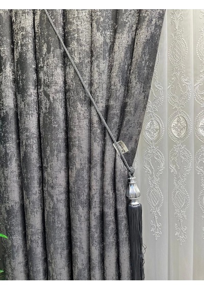 Nivemeshome Pera V-2501 1/3 Sık Pileli Fon Perde Apm Siyah
