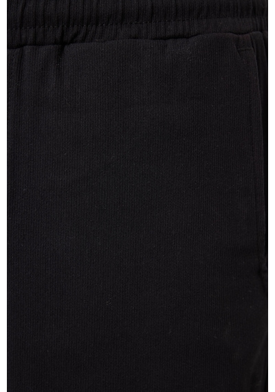 Tommylife Siyah Standart Fit Dokuma Hafif Esnek Chino Erkek Şort - 81289 Siyah