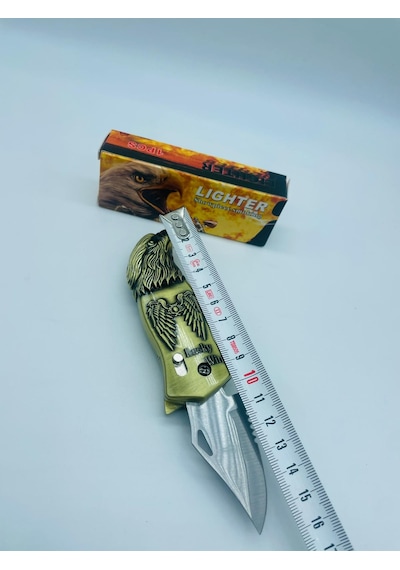 Kartal Kabartmalı Çakı Çakmak //lucky Wings-15cm