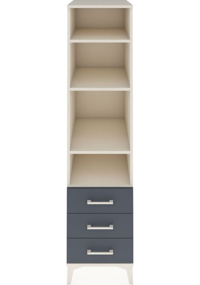 Kronos Dolap 4 Raflı 3 Çekmeceli 44x59x182 Aytaşı-antrasit Aytaşı