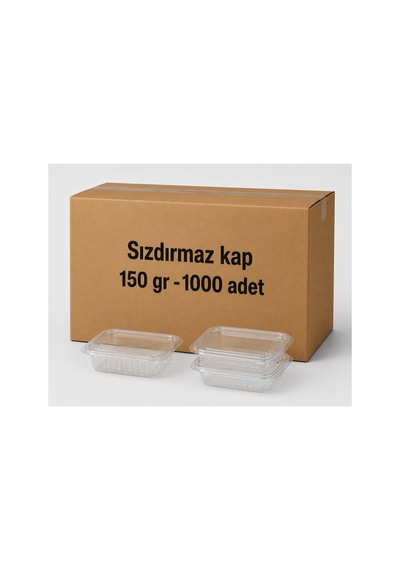 150 Gr Sızdırmaz Kap 1000 Adet Şeffaf Plastik Gıda Kabı - 913445870