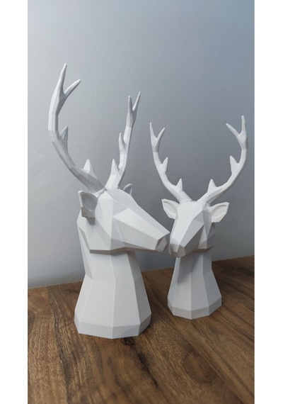 2 Li Set Geyik Figürlü Modern Dekoratif Hediyelik Biblo Beyaz 22cm/19cm Gizzstore Home