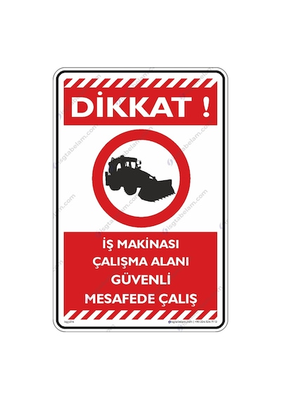 Iş Makinesi Çalışma Alanı Güvenli Mesafede Çalış