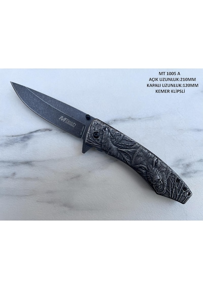 Mtech Mt-1005-a Katlanır Yarı Otomatik Kamp Çakı Siyah