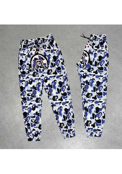 Tarzyeri Unisex Pubg Bape X Shark Eşofman Altı - Gri 001