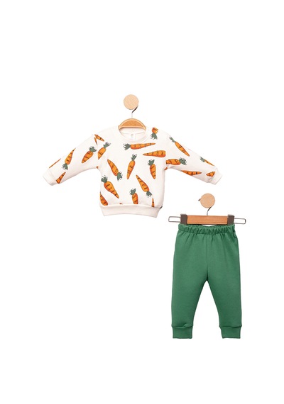 Mimiyum Havuç Desenli Bebek Takım Çok Renkli