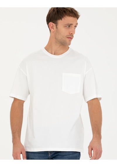 Pierre Cardin Erkek Ekru Tişört 50289362-Vr019 Ekru