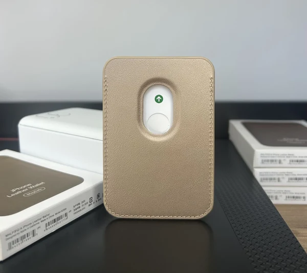 Magsafe Deri Cüzdan Kartlık Tüm Modellerle Uyumlu - Bordo Gold