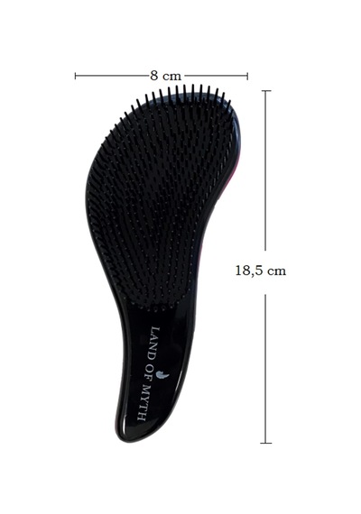 Lom1012 Curved Detangler, Yetişkin & Çocuklar İçin Kavisli Dolaşık Saç Açma Ve Düğüm Çözücü Tarak & Fırça, Islak, Kuru, Düz, Kıvırcık Saçlar İçin Pembe