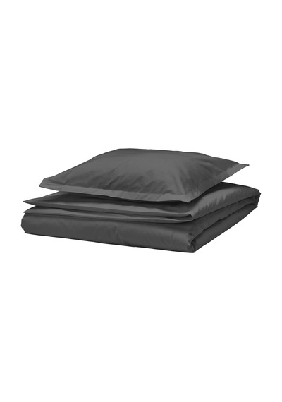 Ikea Hampflockel Tek Kişilik Nevresim Takımı 150 X 200 Cm Siyah Gri
