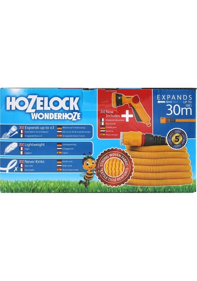 Hozelock 101261H Wonderhoze 30M Uzayan Hortum + Sprey Tabanca Set