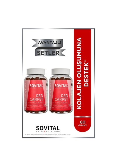 Sovital Red Carpet Yaşlanma Karşıtı Kolajen Güçlendirici X 2 Adet
