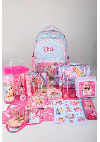 X Dekomus Lisanslı Barbie Deniz Kızı Collection Premium Full Kırtasiye Seti Okul,termoslu Beslenme Ve Kalem Çantası,beslenme Kabı,matara Altın