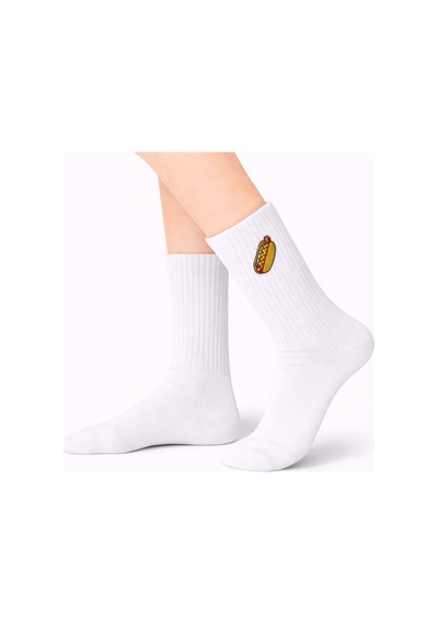 Carnaval Socks Nakışlı Hot Dog Desenli Renkli Çorap Çok Renkli