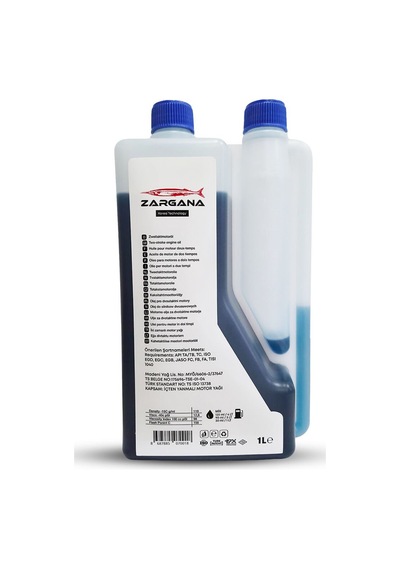 Zargana 2t10 Pro Benzin Karışım Yağı İki Zamanlı 1 Litre Ölçekli Mavi