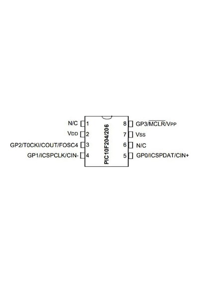 Pıc10F206T I/Ot Smd Sot-23 8-Bit 4Mhz Mikrodenetleyici