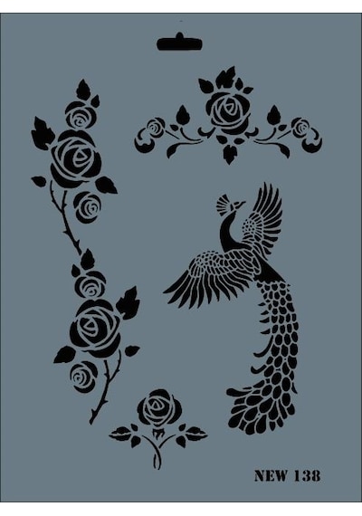 Rich New Seri N-138 Stencil 35X25 Cm