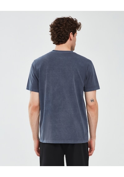 Skechers Organic Coll. M Short Sleeve  T-Shirt Erkek Lacivert Tshirt S241166-410