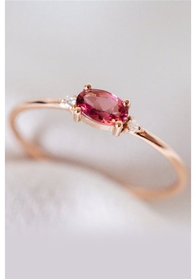 Pembe Turmalin Yüzük - Ak0136