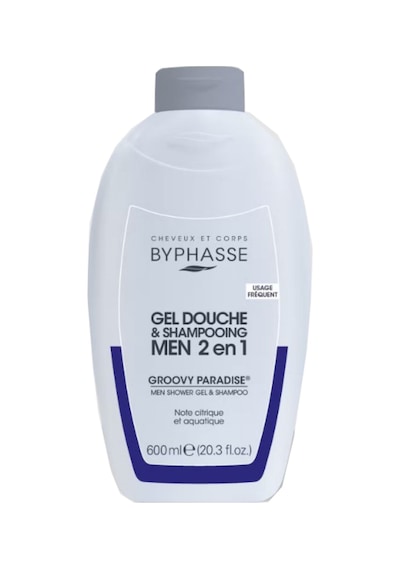 Byphasse Erkekler İçin 2 İn 1 Duş Jeli & Şampuan Grovy Paradise For Men 600 ML