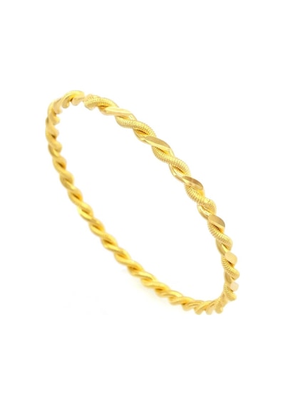Ferizz 22 Altın Kaplama Imitasyon Burma Bilezik 4.5 Mm Altın