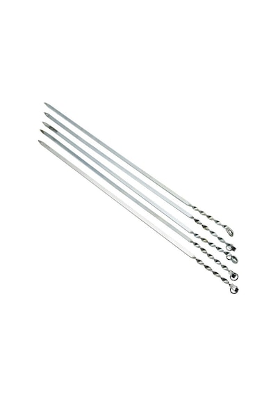 İbico T-200 Metal Mangal Şişi 60cm Tavuk Kanat Burgulu Dar Yassı - 100'li Paket