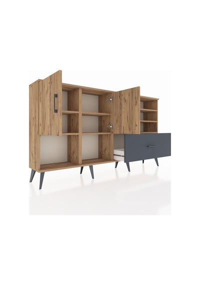 Arges Konsol 7 Raflı Tek Çekmeceli 2 Kapaklı 176x30x99 Çam-çam/antrasit Atlas Çam/antrasıt - Atlas Çam Arges Konsol 7 Raflı Tek Çekmeceli 2 Kapaklı 176x30x99 Çam-çam/antrasit Atlas Çam/antrasıt - Atlas Çam