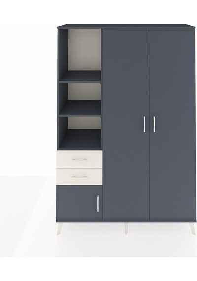 Hyperion Dolap 5 Raflı 2 Çekmeceli Tek Askılı 132x44x195 Antrasit-antrasit/aytaşı Antrasıt/aytası - Antrasıt Hyperion Dolap 5 Raflı 2 Çekmeceli Tek Askılı 132x44x195 Antrasit-antrasit/aytaşı Antrasıt/aytası - Antrasıt