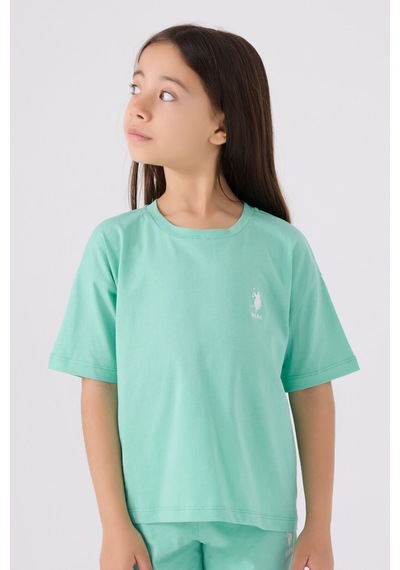 U.S. Polo Assn. U.s. Polo Assn Kız Çocuk Mavi Bermuda Takım 5274-43849 Mavi