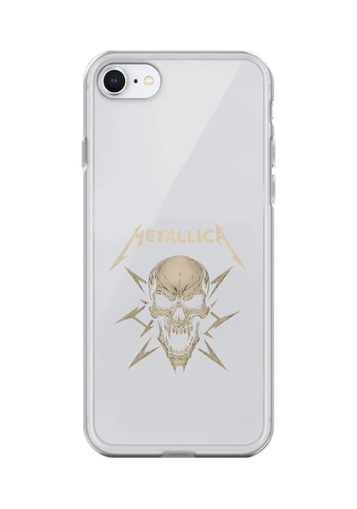 Apple Uyumlu iPhone 8 Şeffaf Kılıf Metallica Tasarımlı