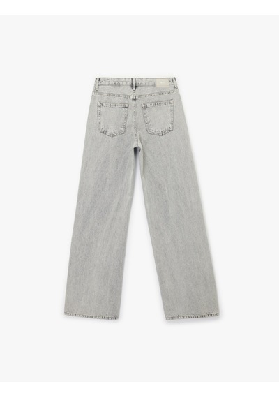 Koton Normal Bel Taş Detaylı Pamuklu Geniş Paça Denim Pantolon - Wide Leg Jean Gri 6sal40006md Gri Koton Normal Bel Taş Detaylı Pamuklu Geniş Paça Denim Pantolon - Wide Leg Jean Gri 6sal40006md Gri