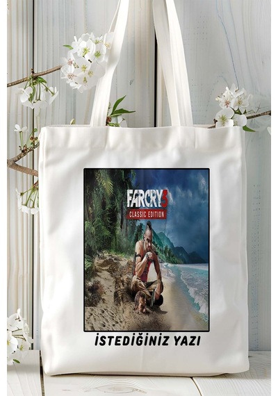 Art Hediye Farcry Oyun Baskılı Omuz Çanta Kişiye Özel Model 2 Çok Renkli