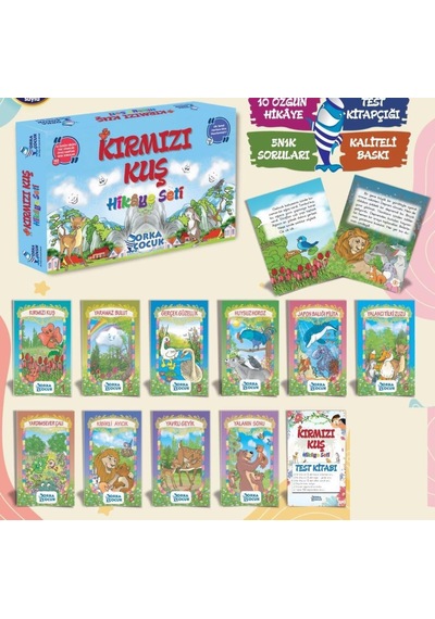 Orka 1. Sınıf Kırmızı Kuş Hikaye Seti 10 Kitap