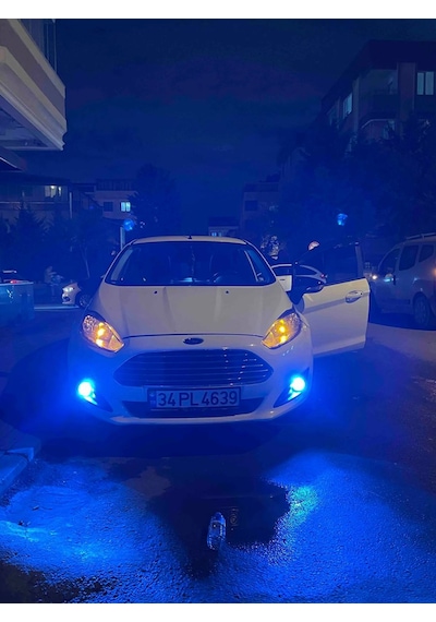 H11 Buz Mavisi Led Xenon Sis Farı Ampulü Şimşek Etkili