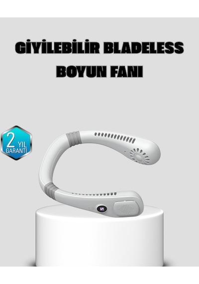 Kablosuz Giyilebilir Boyun Fanı Çift Motorlu Ve 5 Kademeli Hız Kontrolü - Lisinya