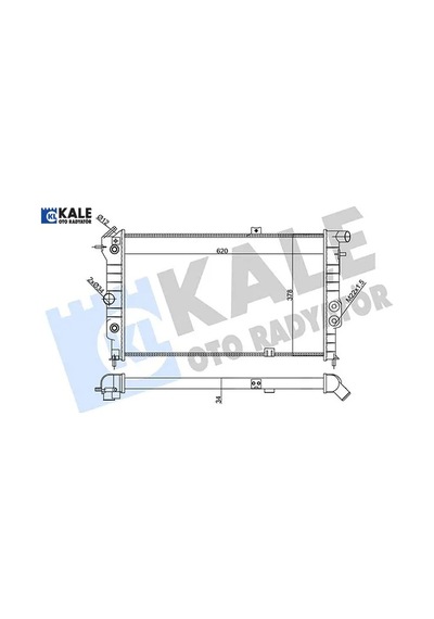 Su Radyatörü Opel Vectra A 1.6ı 1.8ı 2.0ı 88-95 Calıbra A 2.0ı 94-97 At Ac Mekanik 620 378x34 Kale Radyatör 1300133