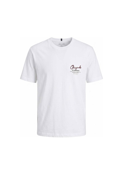 Jack & Jones Jorrıvıera Scrıpt Tee Ss Crew Neck Beyaz