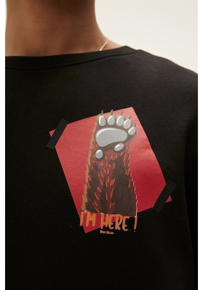 Bad Bear HERE Erkek Sweatshirt Siyah