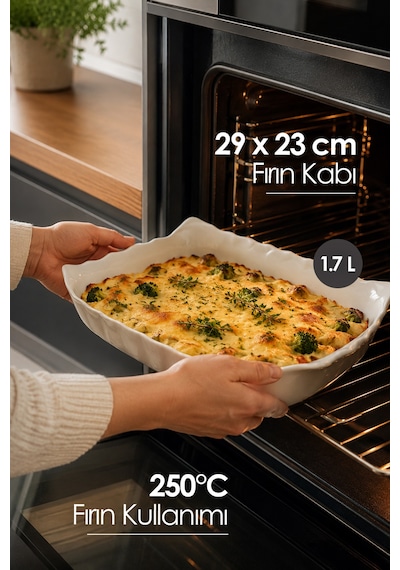 3 Parça Cam Saklama Kabı Ve Fırın Kabı Seti Vakumlu Kapaklı Fransız Üretimi