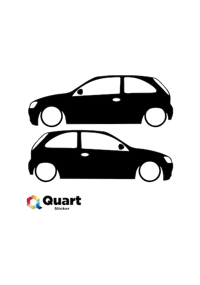 Opel Corsa C 2 Kapı Basık Oto Sticker Araba Sticker (348248495)