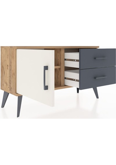 Arges Şifonyer Tek Raflı 2 Çekmeceli Tek Kapaklı 88x30x48 Çam-aytaşı/antrasit Aytaşı/antrasit Arges Şifonyer Tek Raflı 2 Çekmeceli Tek Kapaklı 88x30x48 Çam-aytaşı/antrasit Aytaşı/antrasit