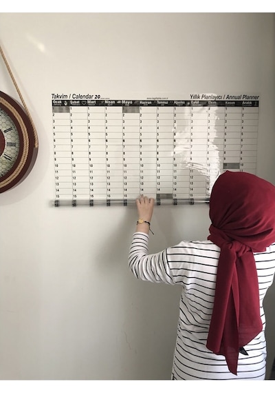 2021 Yıllık Planlayıcı Takvim Akıllı Kağıt Tahta Yazı Tahtası Zam