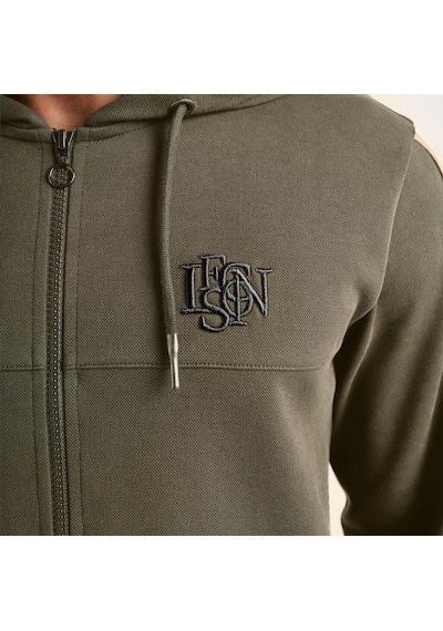 Lescon 25n-1130 Fermuarlı Kapüşonlu Erkek Üst Haki