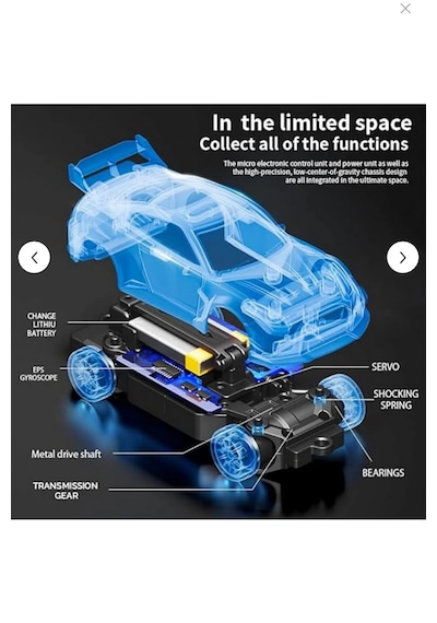 Pasifik Toys 1:43 Kumandalı Mini Metal Şarjlı Nissan Gtr 4wd Mavi Renk
