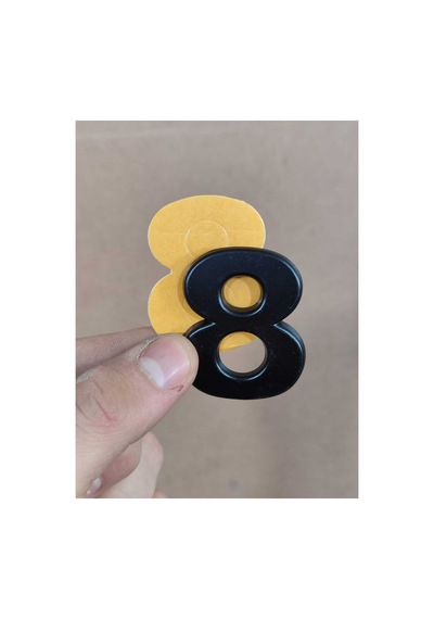 Yapışkanlı Kapı Numarası Kapı No Siyah Küçük Boy 50 Mm 5cm Siyah Renk Numaralar 1 Adet 8 8