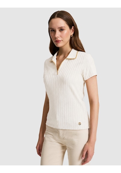 Pierre Cardin Kadın Ekru Tişört Basic 50320697-vr019