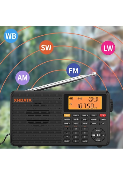 Xhdata D109 Wb Taşınabilir Radyo Fm /am Stereo Sw Mw Lw Dijital Radyo Hava Durumu Tahmini