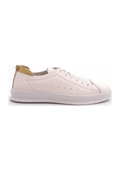 Dgn 5580 Erkek Yuvarlak Burun Bağcikli Sneaker Ayakkabi 5580-2505-R2728 Beyaz