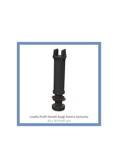 Linefix Profil Destek Ayağı Kontra Somunlu 20x30 Profil İçin Siyah
