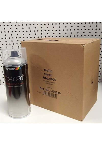 6 Ad. Motip Carat Ral 9006 Alüminyum Gri Parlak Sprey Boya 400ml